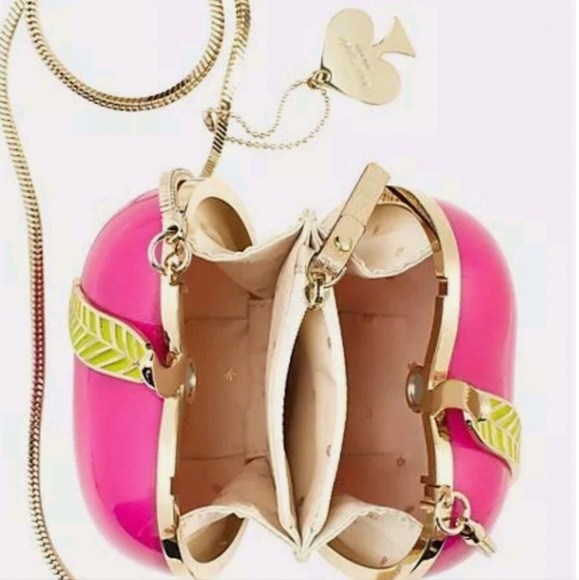 KATE SPADE Kate Spade Far From The Tree Resin Apple Clutch/ Bag in Pink - Picture 2 of 3
